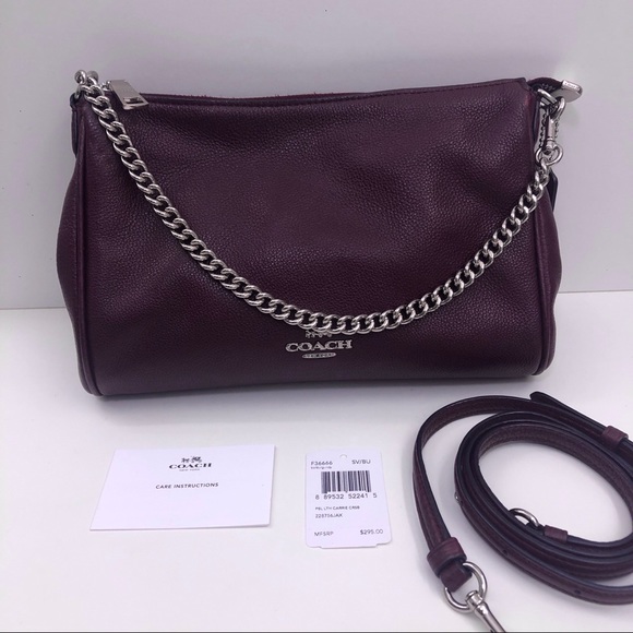 Coach Pebbled Leather Carrie Crossbody - Picture 2 of 6